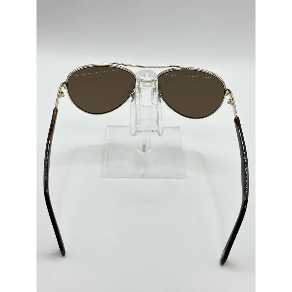 Fossil Aviator Sunglasses Gold Brown Tortoise Unisex 58mm